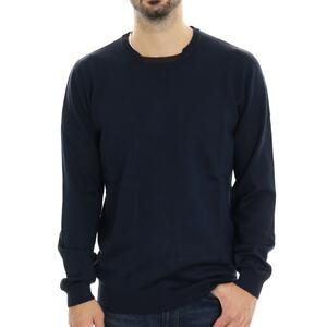 MAGLIA CON CONTRASTI BLU